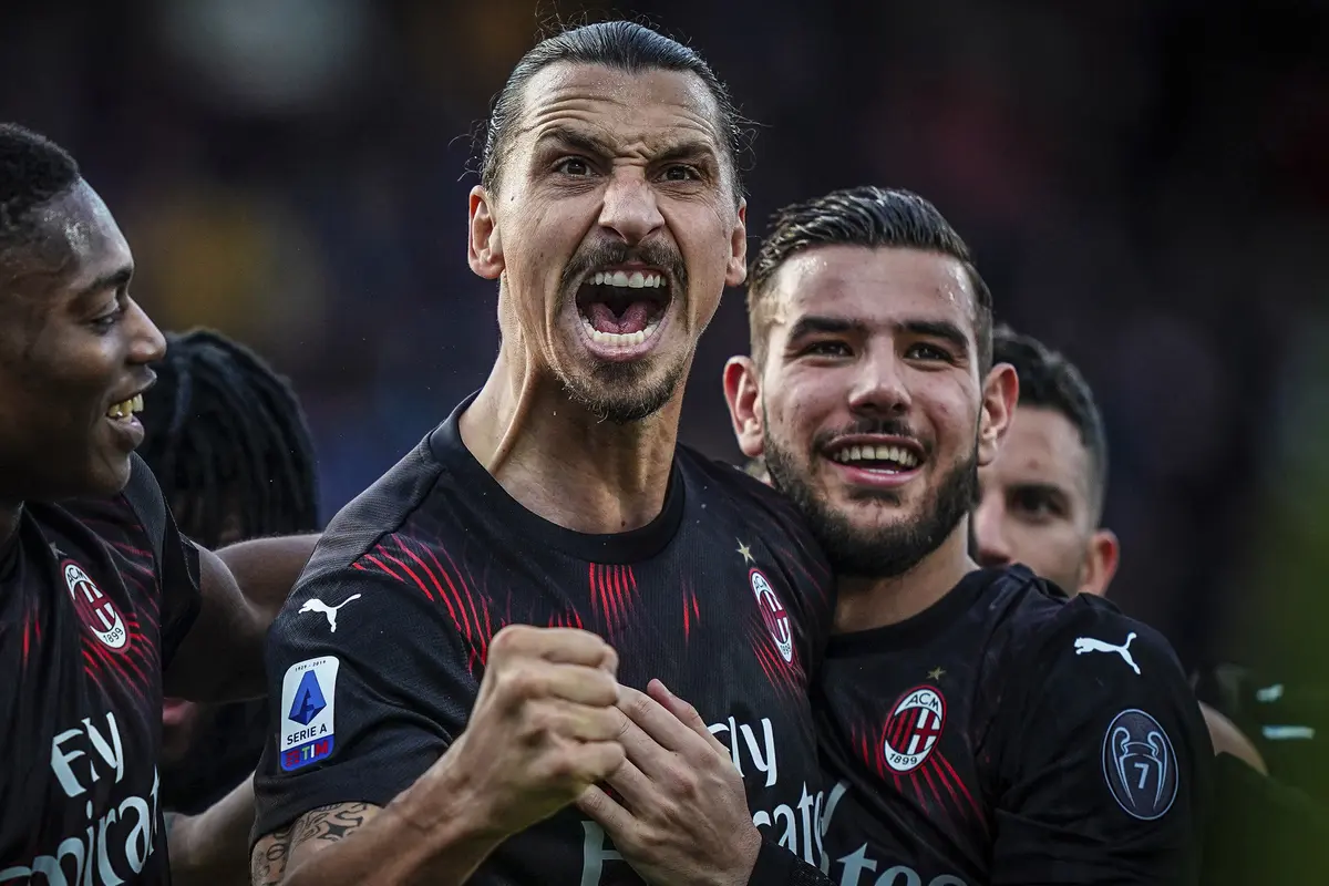 Selebrasi Zlatan Ibrahimovic Usai Cetak Gol Kemenangan AC Milan