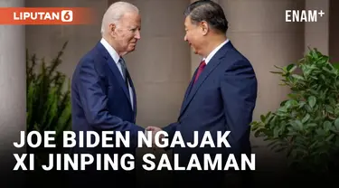 LAGI DISKUSI SERIUS, TIBA-TIBA JOE BIDEN HAMPIRI XI JINPING NGAJAK SALAMAN