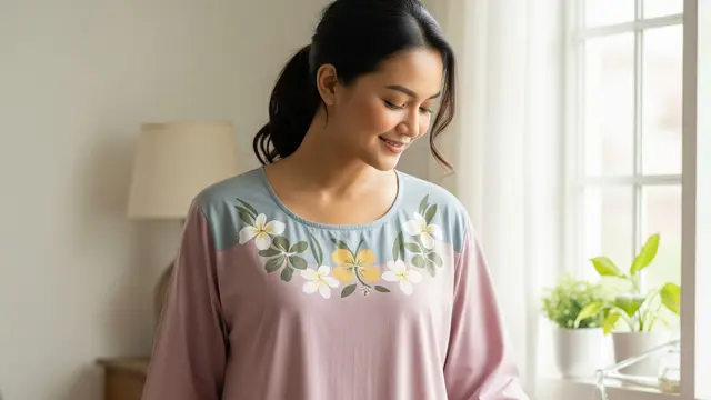 Model Daster Kaos Motif Bunga Simpel Tidak Norak