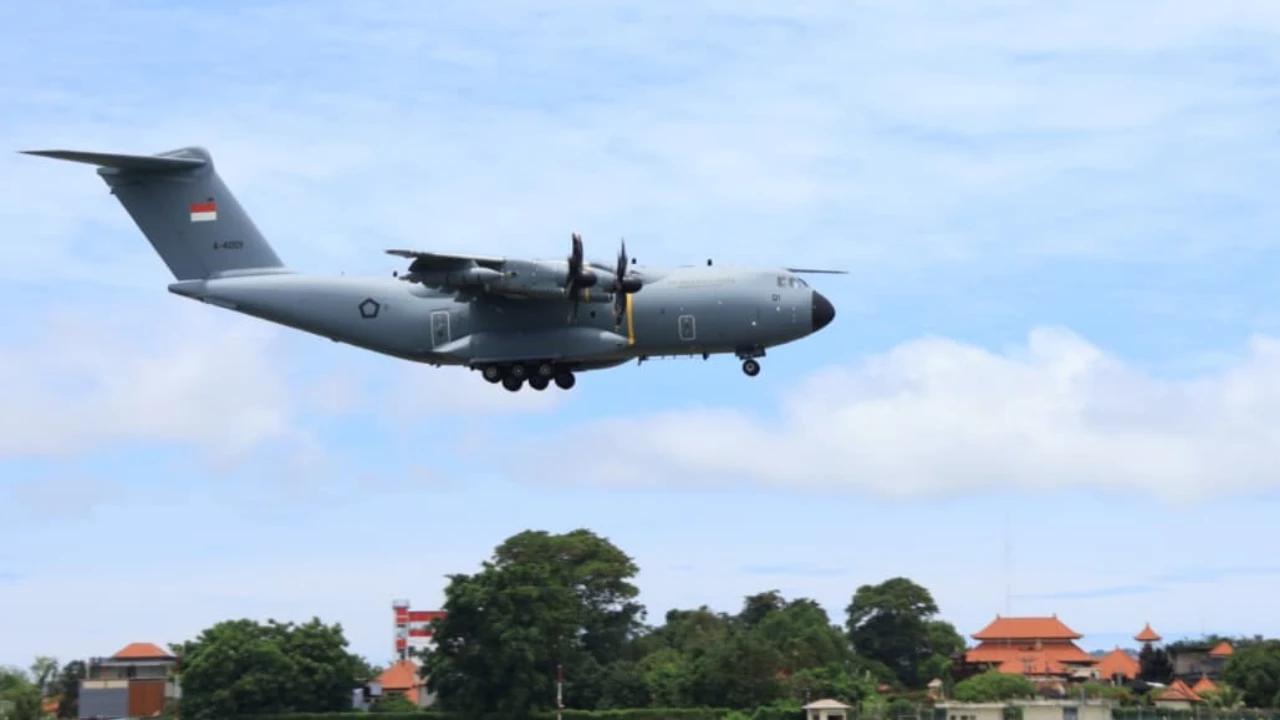 FOTO: Koopsudnas Uji Sistem Pendaratan Airbus A400M di Bali