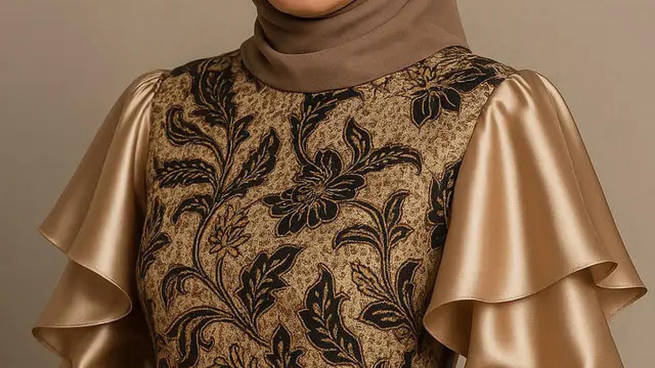 7 Model Batik Brokat Lengan Gelombang Tren 2025, Rahasia Tampil Elegan di Berbagai Acara
