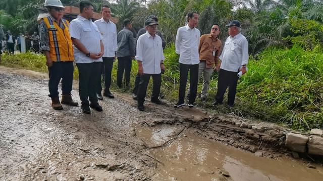 Jokowi Mendadak Cek Jalan Rusak di Labuan Batu Utara yang Sempat Viral