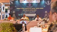 Menteri Perhubungan (Menhub) Budi Karya Sumadi resmi menutup Posko Pusat Angkutan Natal 2023 dan Tahun Baru 2024 (Nataru) di Kantor Pusat Kementerian Perhubungan Jakarta, Kamis (4/1/2024). (Dok Kemenhub)