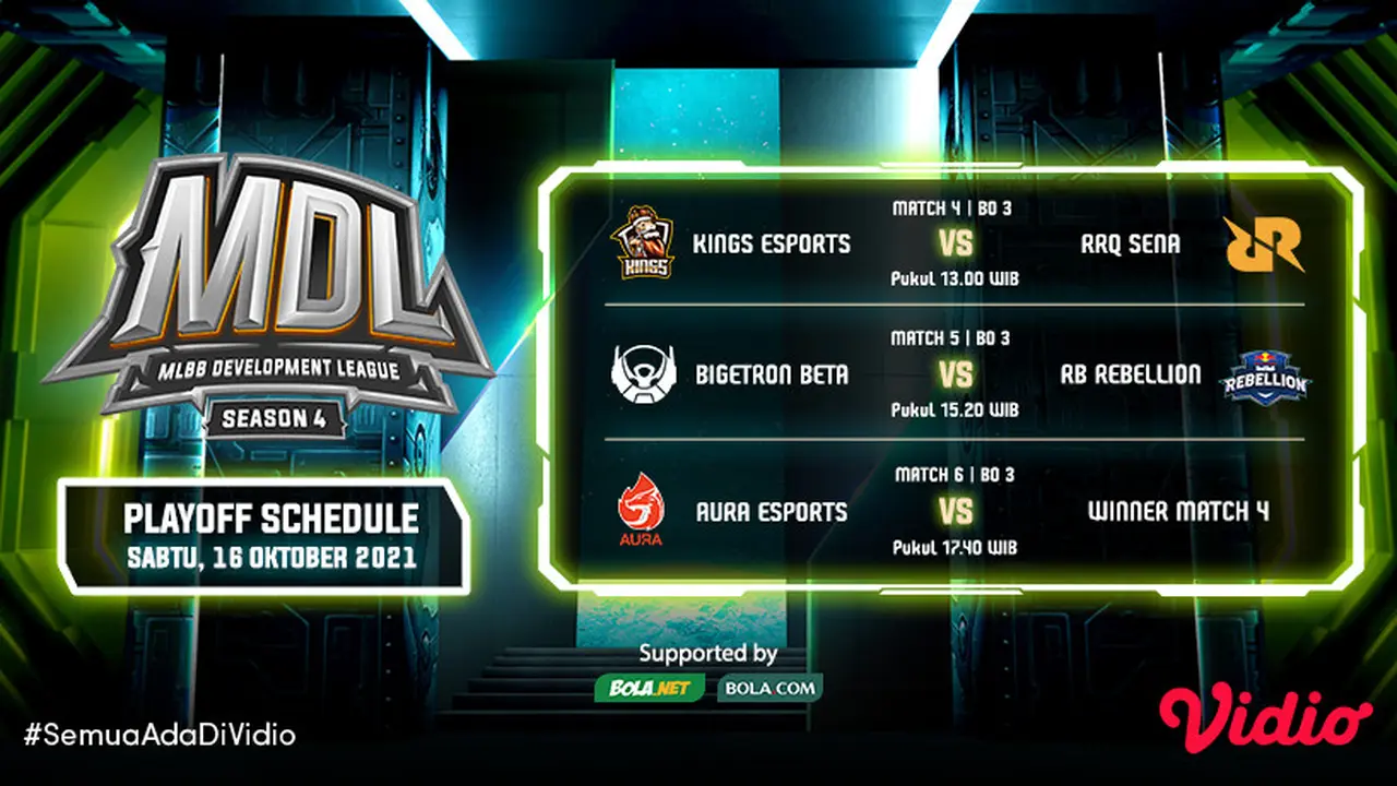 Link Live Streaming MDL Season 4 Babak Play Off di Vidio, Sabtu 16 Oktober 2021
