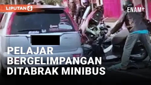 VIDEO: Sejumlah Pelajar Terkapar dalam Kecelakaan Dua Mobil dan Enam Motor di Mendut Magelang
