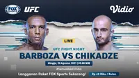 Link Live Streaming UFC Fight Night : Barboza vs Chikadze Pekan Ini di Vidio, Minggu 29 Agustus 2021. (Sumber : dok. vidio.com)