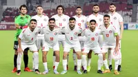 Pemain timnas&nbsp;Lebanon U-22 berpose sebelum pertandingan uji coba melawan timnas&nbsp;Indonesia U-22 yang berlangsung di Stadion Utama Gelora Bung Karno (SUGBK), Jakarta, Jumat (14/4/2023). (Bola.com/Abdul Aziz)