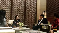 Ketua Umum PDI Perjuangan Megawati Soekarnoputri tiba di Korea Selatan untuk menghadiri DMZ International Forum on the Peace Economy. (Liputan6.com/Putu Merta Surya Putra)
