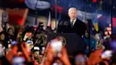 Presiden Amerika Serikat Joe Biden menyampaikan pidato yang menandai peringatan satu tahun invasi Rusia ke Ukraina di Royal Castle Gardens, Warsawa, Polandia, 21 Februari 2023. "Nafsu Presiden Putin akan tanah dan kekuasaan akan gagal," kata Biden. (AP Photo/Michal Dyjuk)