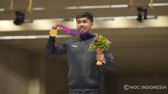Foto: Sejarah Tercipta, Menembak Sumbang Emas Pertama Lewat Muhammad Sejahtera Dwi Putra di Asian Games Hangzhou 2022