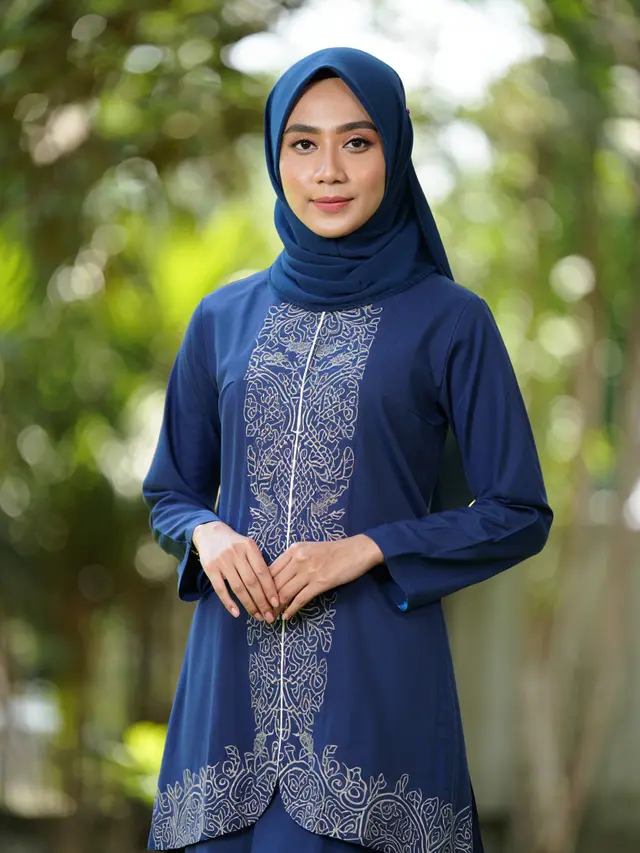 Model Gamis Batik Syar'i Slim Fit tapi Tetap Sopan