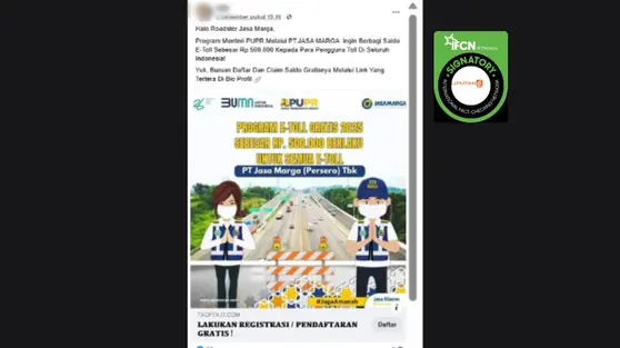 Deretan Hoaks seputar Program E-Toll dari Jasa Marga, Cek Daftarnya
