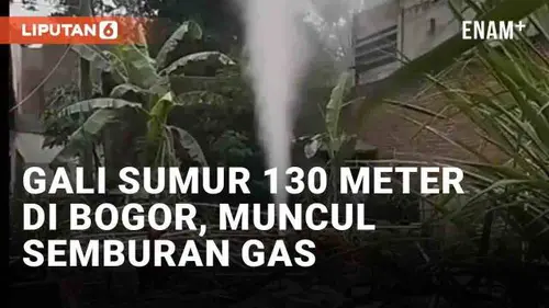 VIDEO: Viral Semburan Gas Muncul di Sukaraja Kabupaten Bogor, Berawal dari Gali Sumur 130 Meter