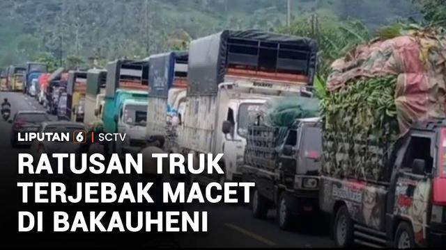 Kemacetan parah mewarnai arus balik di wilayah Bakauheni, Lampung Selatan. Ratusan truk pengangkut kebutuhan pokok hingga sayuran terjebak antrean panjang hingga lebih dari 10 jam.