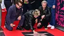 Green Day menjadi yang ke-2810 dari deretan nama yang berjejer di kawasan trotoar Hollywood Boulevard. (Frederic J. Brown/AFP)