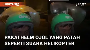 Aksi kocak ditunjukkan pria ini saat menggunakan jasa ojek online motor