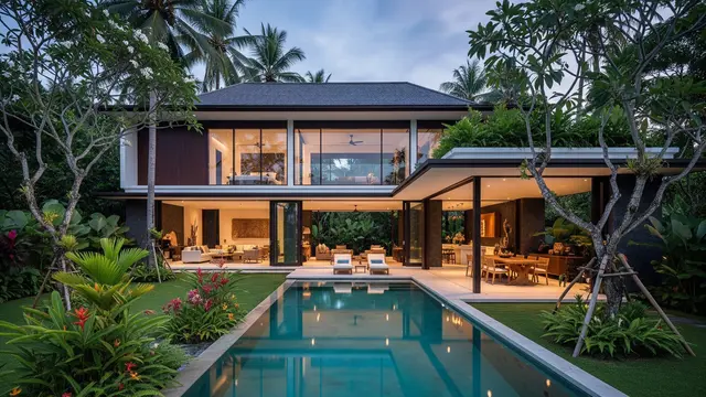 Pesona Fasad Rumah Bali Modern