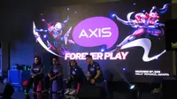 Konferensi Pers AXIS Mobile Gaming di Hallf Patiunus, Jakarta, Senin (16/12/2019). (Bola.com/Muhammad Adiyaksa).