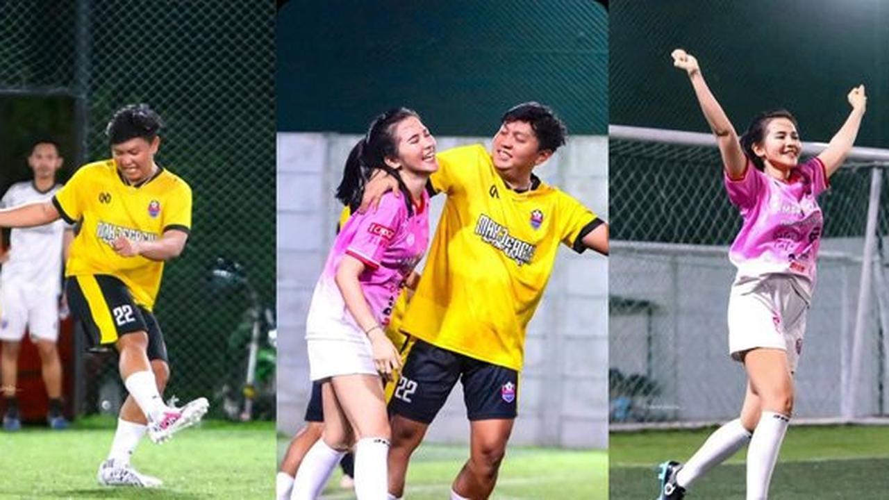 So Sweet! Foto-foto Keseruan Denny Caknan Main Mini Soccer Bareng Sang Istri, Penampilan Cantik Bella Bonita Malah Bikin Salfok