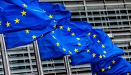 Ilustrasi bendera Uni Eropa di kantor pusatnya di Brussels (AP Photo)