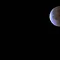 Blood moon pertama tahun ini terlihat dari tempat pemantauan Killi Killi di La Paz, Bolivia, Senin (16/5/2022). (AP Photo/Juan Karita)