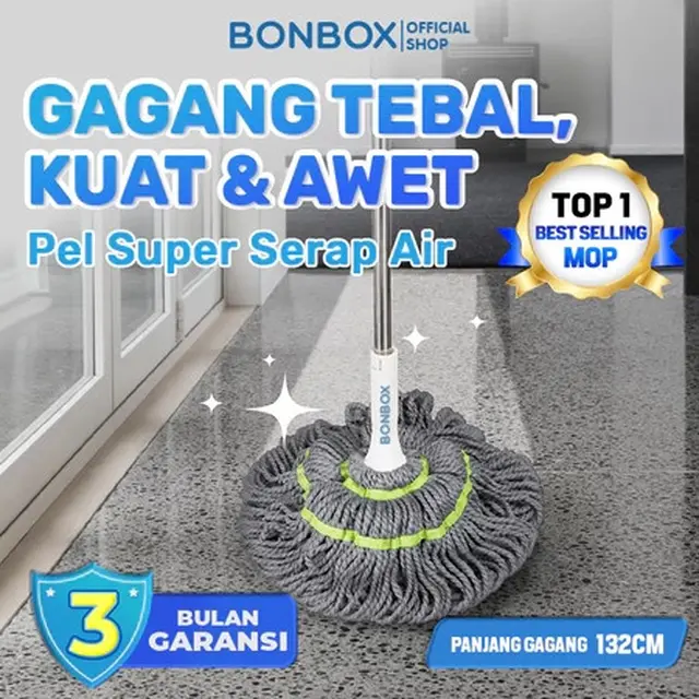 BONBOX PREMIUM Alat Pel Putar Otomatis Magic Twist Mop/Foto: shopee/Bonbox Official Shop