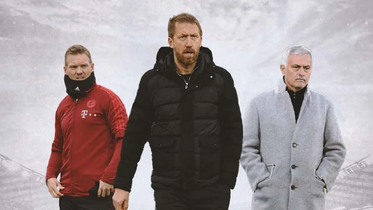 Ilustrasi - Julian Nagelsmann, Graham Potter, Jose Mourinho
