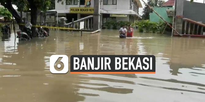 VIDEO: Banjir di Kota Bekasi Merendam Kantor Pemerintah