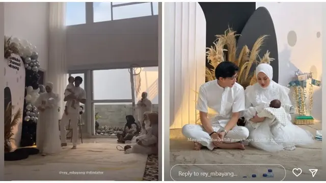 Seminggu Usai Lahiran, Ini 6 Momen Dinda Hauw dan Rey Gelar Akikah Anak Kedua