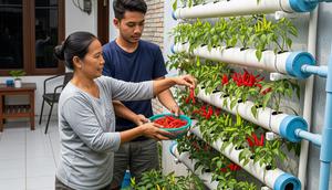 Cara Menanam Buah Hidroponik Pipa PVC di Lahan Sempit Perkotaan/ Ilustrasi gambar oleh AI