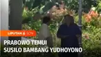 Menteri Pertahanan yang juga Ketua Umum Partai Gerindra, Prabowo Subianto menemui Presiden Keenam Republik Indonesia, Susilo Bambang Yudhoyono, Prabowo mengaku pertemuan dengan SBY hanya silaturahmi dan nostalgia.