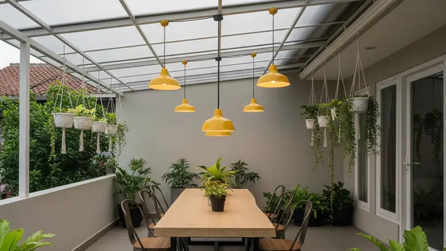 Teras Rasa Kafe dengan Kanopi Polycarbonate