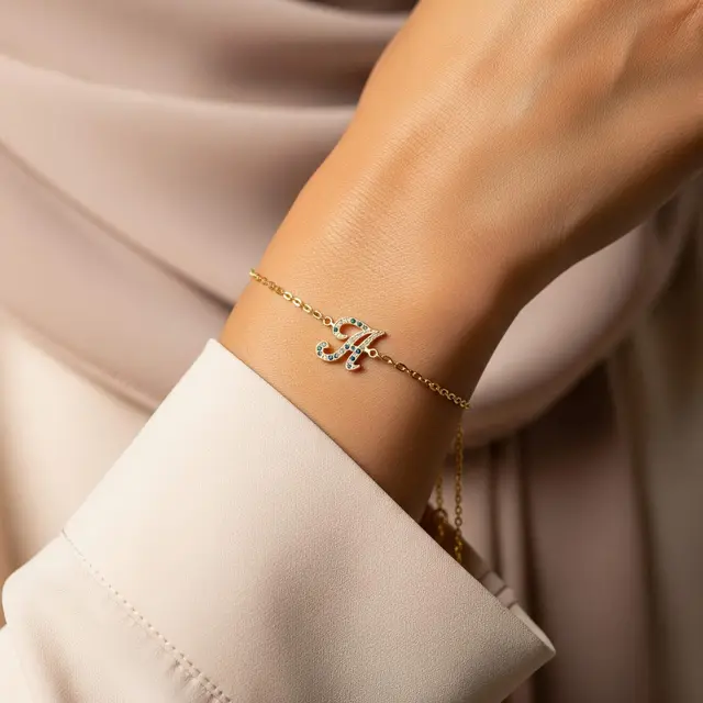 Model Gelang Emas Sederhana Custom dengan Nama Sendiri