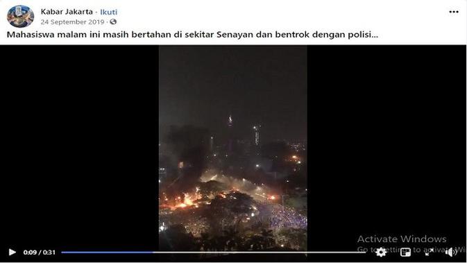 Gambar Tangkapan Layar Video dari Akun Facebook Kabar Jakarta