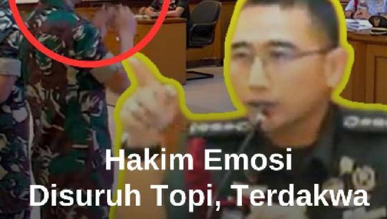 Sidang Kasus Air Keras, Hakim Emosi! TNI Penyiram Aktivis Disuruh Buka Topi Malah Lepas Kacamata