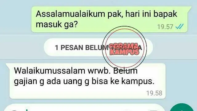 chat kocak mahasiswa dan dosen (foto: brilio)