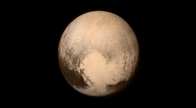 Bentuk corak permukaan yang hadir di planet tersebut menyerupai hati