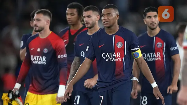 Foto: Wajah Lesu Kylian Mbappe setelah PSG Ditumbangkan Nice di Kandang Sendiri