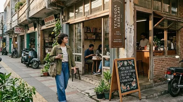 Rekomendasi rute walking tour mandiri di area Blok M (AI Generated)