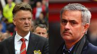 Louis Van Gaal dan Jose Mourinho (Daily Star)
