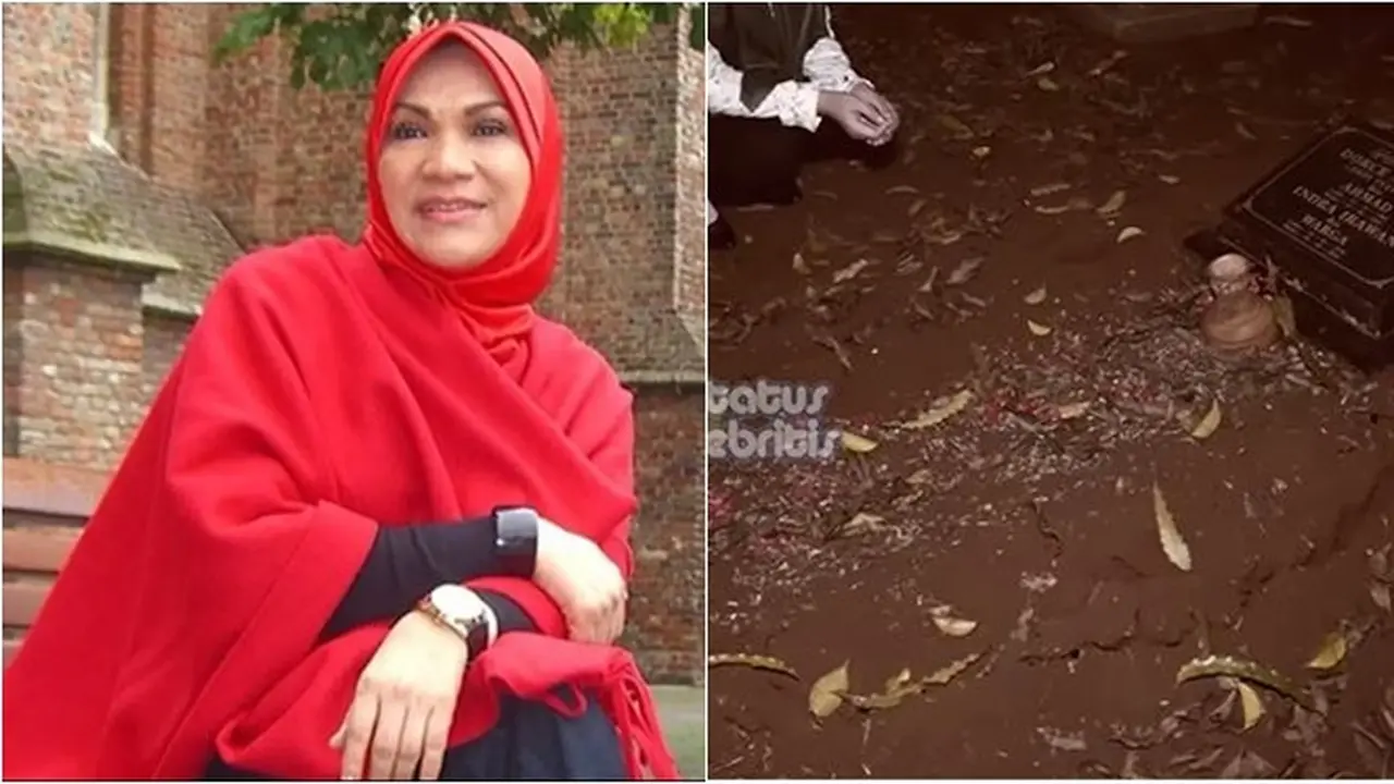 Jarang Diziarahi, Ini 6 Potret Makam Dorce Gamalama yang Amblas Diguyur Hujan
