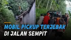 Momen apes dialami oleh seorang pengemudi mobil pick up ketika memakai google maps.