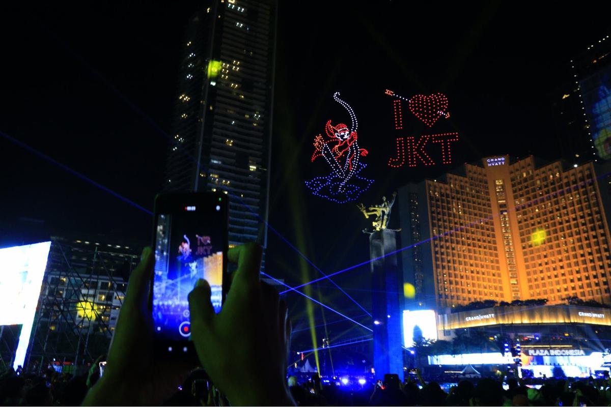 Malam Tahun Baru 2025 di Bundaran HI