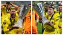 Kesuksesan Villarreal memboyong trofi Liga Eurpa 2020/2021 tidak terlepas dari peran para pemain yang pernah berkiprah di Premier League. Tercatat ada lima alumnus Premier League di balik kesuksesan tersebut. Siapa saja mereka? (Kolase Foto AFP)