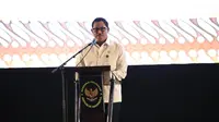 (Pj) Gubernur Jawa Tengah Komjen Pol (P) Drs Nana Sudjana saat memberikan sambutan pada acara Dialog Kebangsaan Sukses Pemilu 2024 Menuju Indonesia Maju yang diselenggarakan oleh Kementerian Koordinator Bidang Politik, Hukum, dan Keamanan di Hotel Alila, Kota Surakarta, Selasa, 17 Oktober 2023.