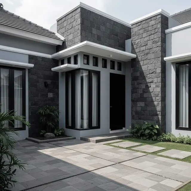 Kombinasi Warna Cat Rumah Minimalis yang Cocok dengan Batu Alam
