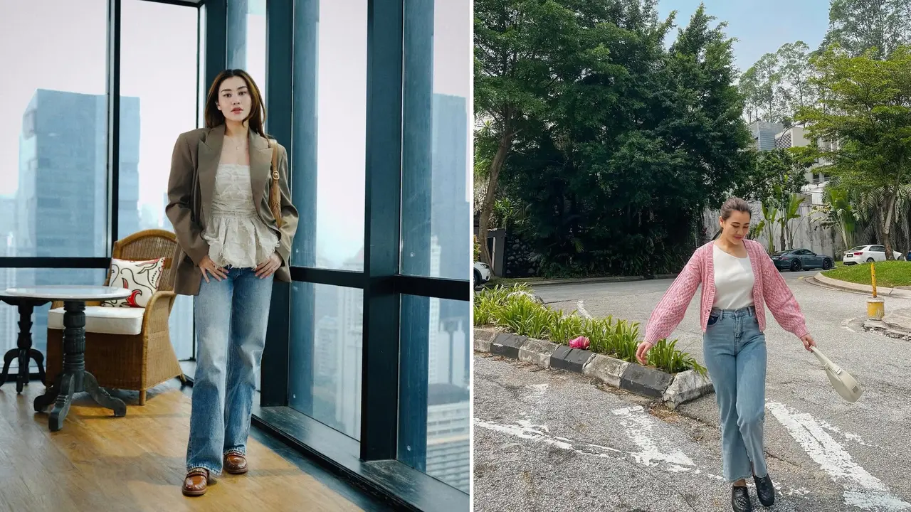 9 Potret Aaliyah Massaid Pakai Jeans, Kombinasi Outfit yang Stylish dan Inspiratif