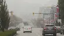 Sejumlah gedung tampak diselimuti kabut asap tebal di Vancouver, British Columbia, Kanada, 13 September 2020. Kabut asap kebakaran hutan AS yang terus tertiup ke Vancouver menyebabkan kota tersebut masuk dalam lima kota dengan kualitas udara terburuk di dunia. (Xinhua/Liang Sen)