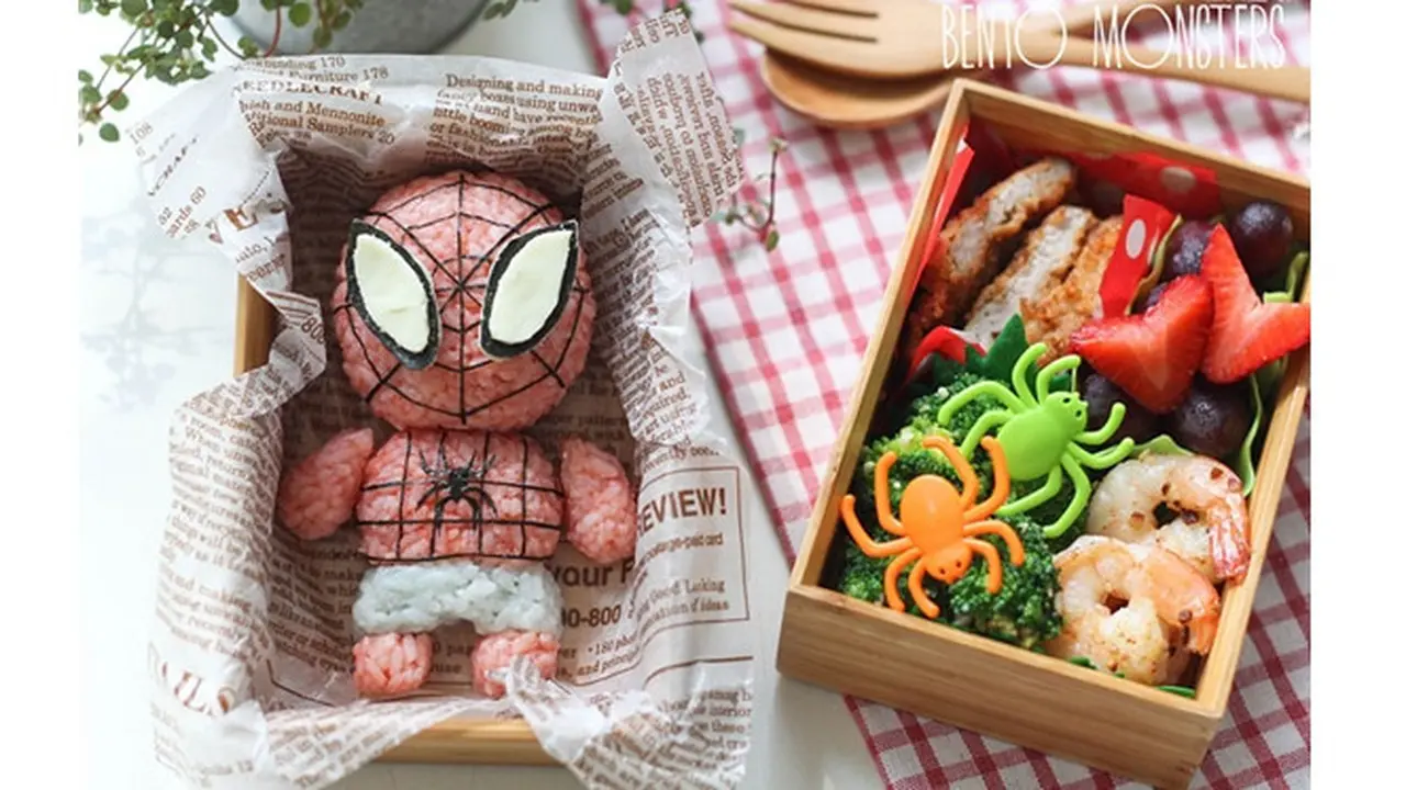 6 Kreasi Bento Bentuk Spider-Man Ini Unik, Sayang untuk Dimakan