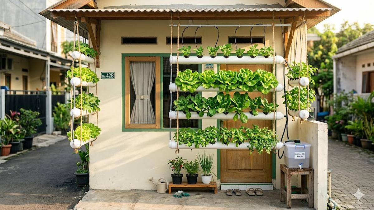 9 Ide Kebun Mini Hidroponik untuk Rumah Kontrakan Kecil, Konsep Minimalis yang Produktif